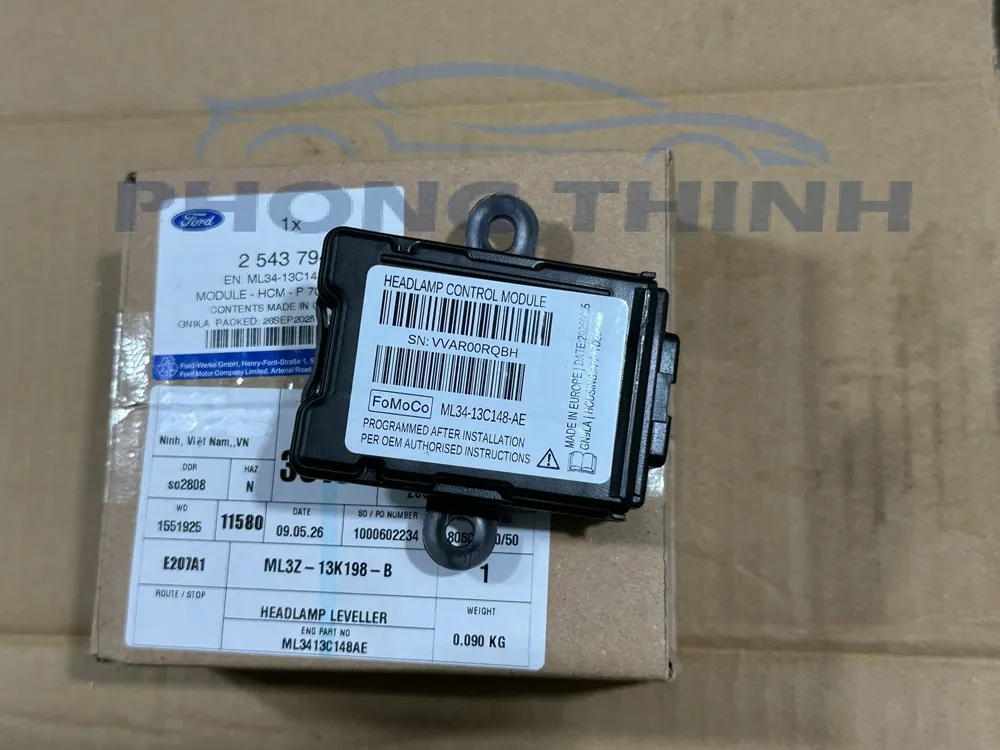 Hình ảnh sản phẩm Hộp điều khiển đèn pha Ford Ranger Everest 2022-2025 chính hãng ML3413C148AE