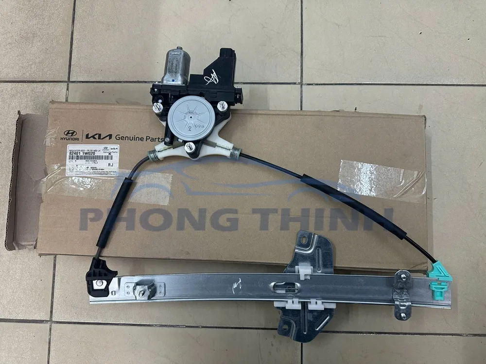 Hình ảnh sản phẩm Compa + mô tơ lên kính trước lái LH Kia Rio 2012-2017 chính hãng - 824011W020